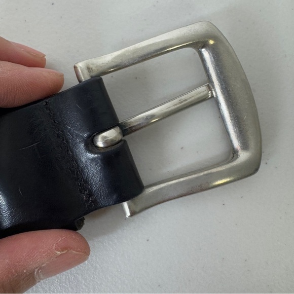 Vintage Black Y2K Grunge Studded Real Leather Belt Punk Rock Goth Size 30 main image 6